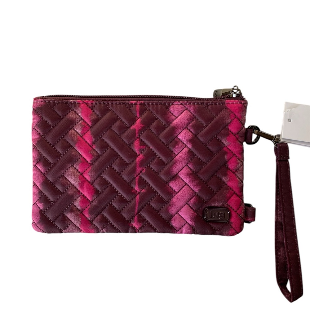 Lug Peekaboo Pouch Wristlet Shibori Wine NWT